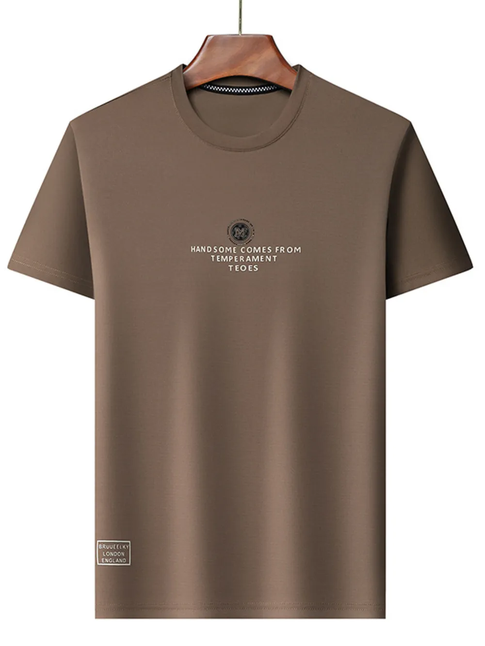 Men's Plus Size Round Neck Short Sleeve T-Shirt, image 2