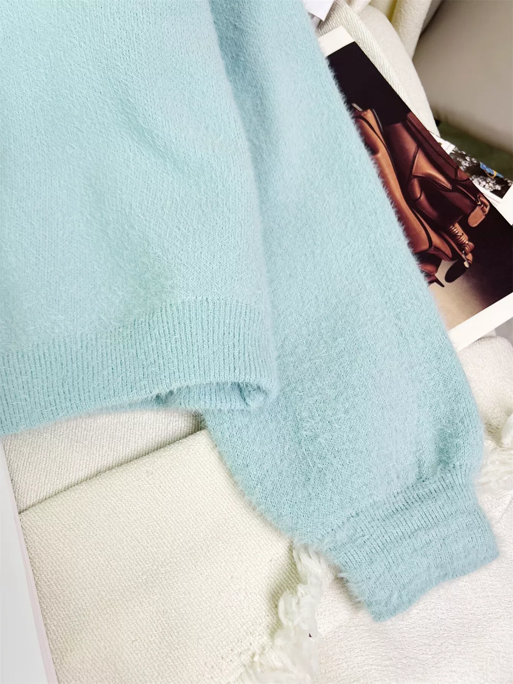 Fuzzy Knit Button Down Cardigan, image 19