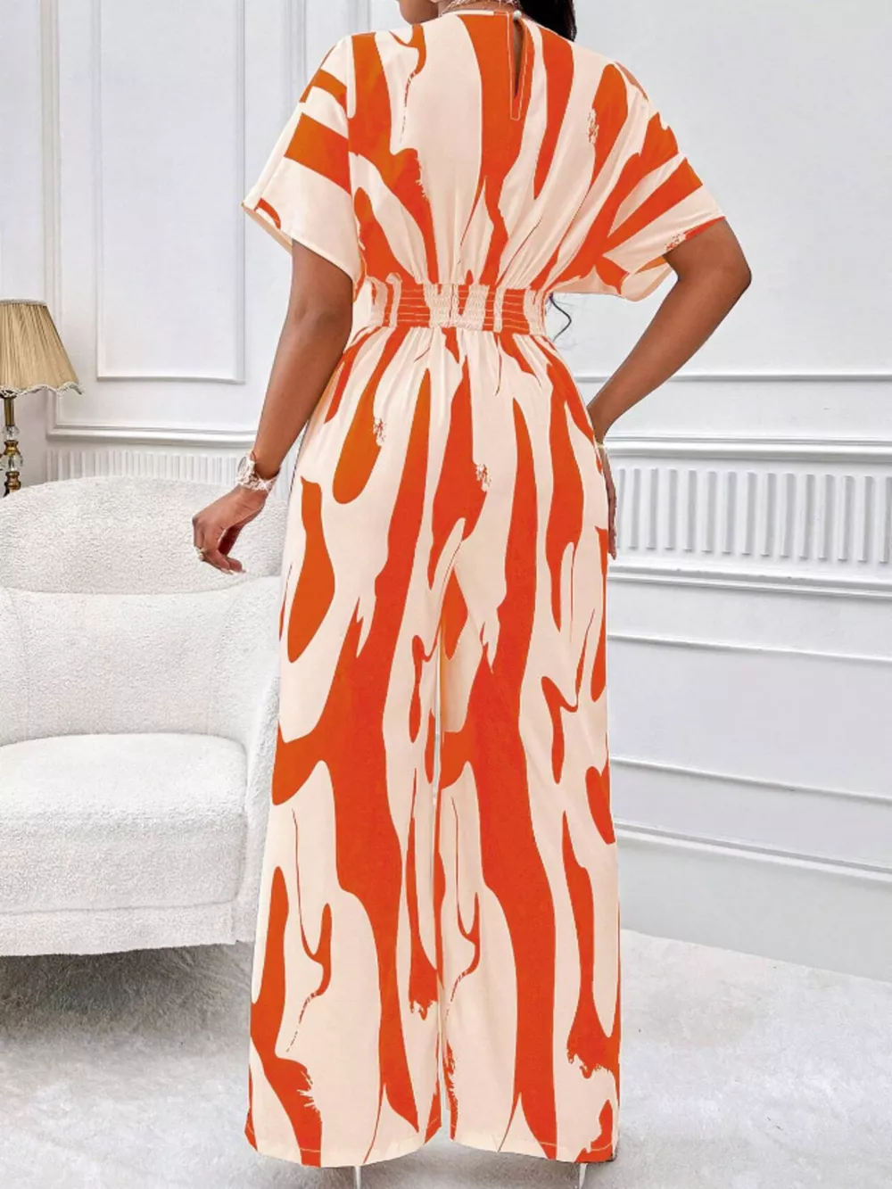 Abstract Print Wide-Leg Jumpsuit, image 16