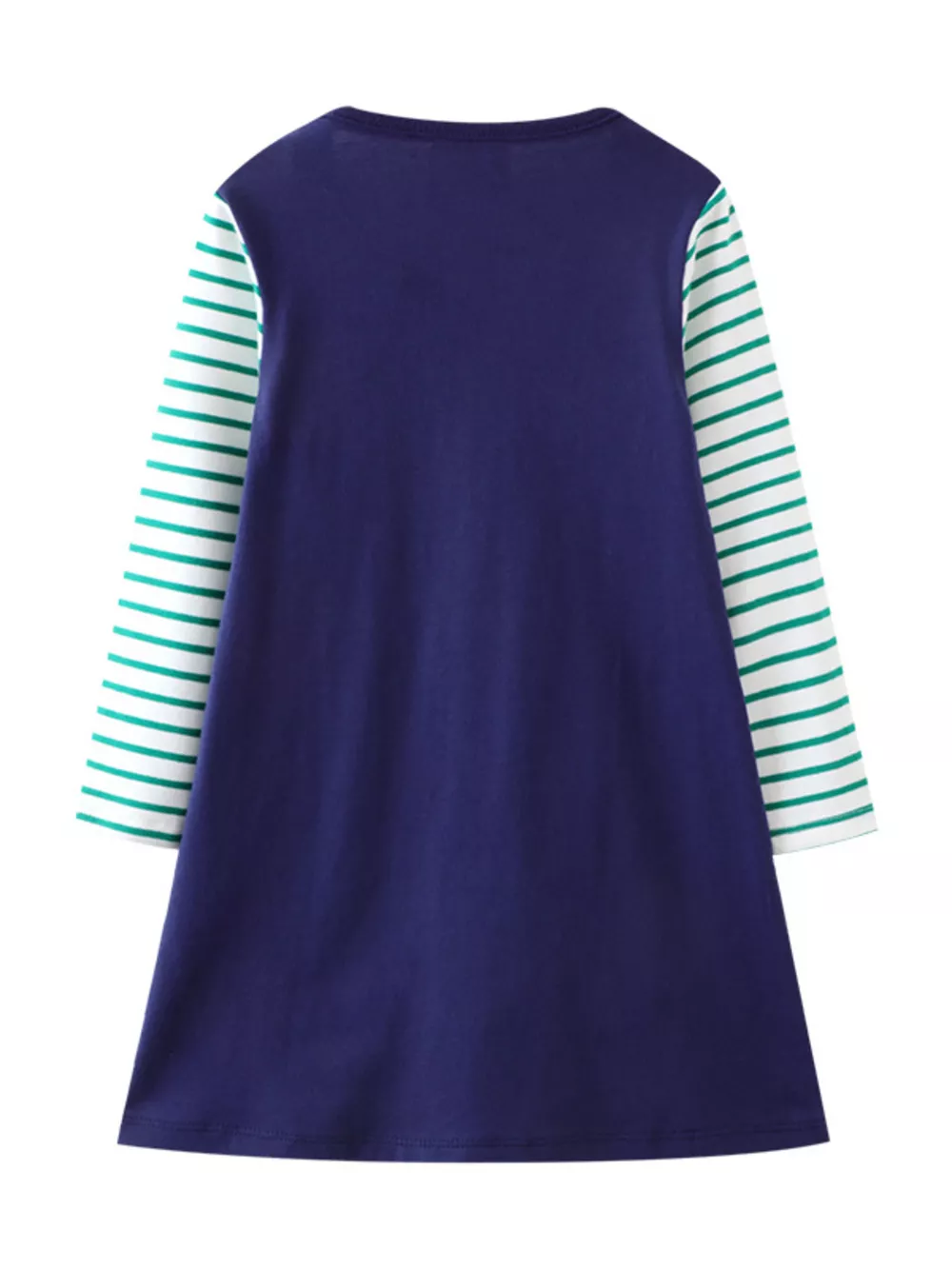Children's Animal Pocket Embroidered Long Sleeve Dress, image 3