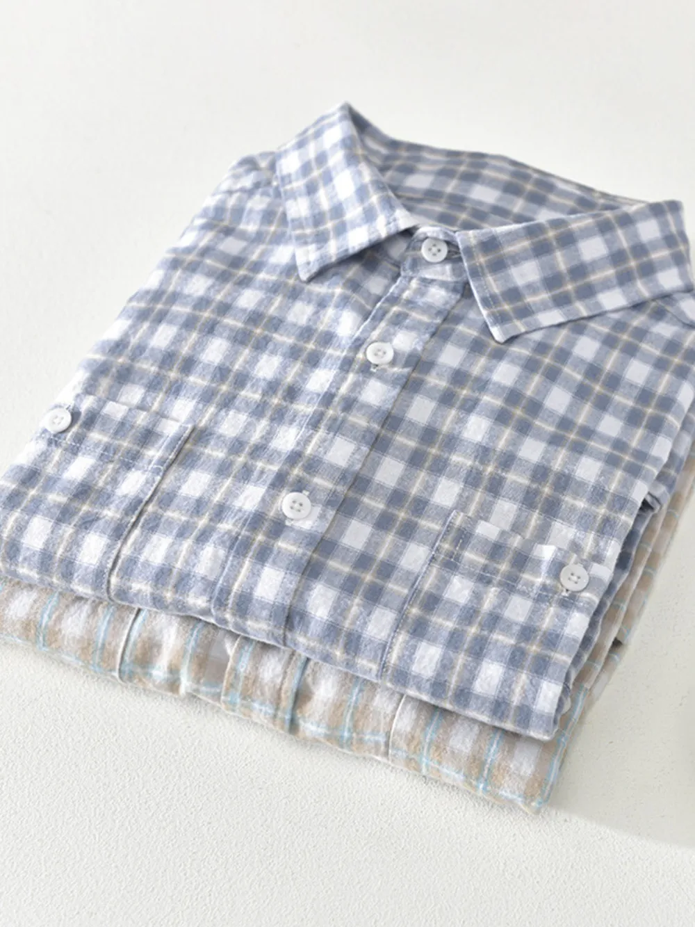 Men's Plus Size Button Down Plaid Short Sleeve Shirt, image 5
