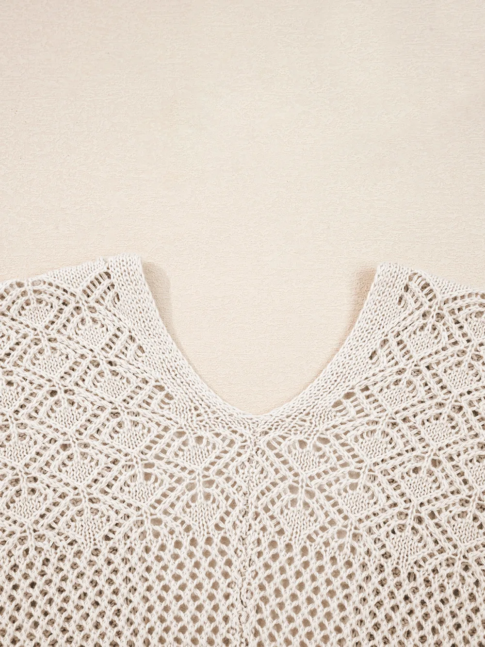 Hollowed Knit Open Front Cardigan, image 6