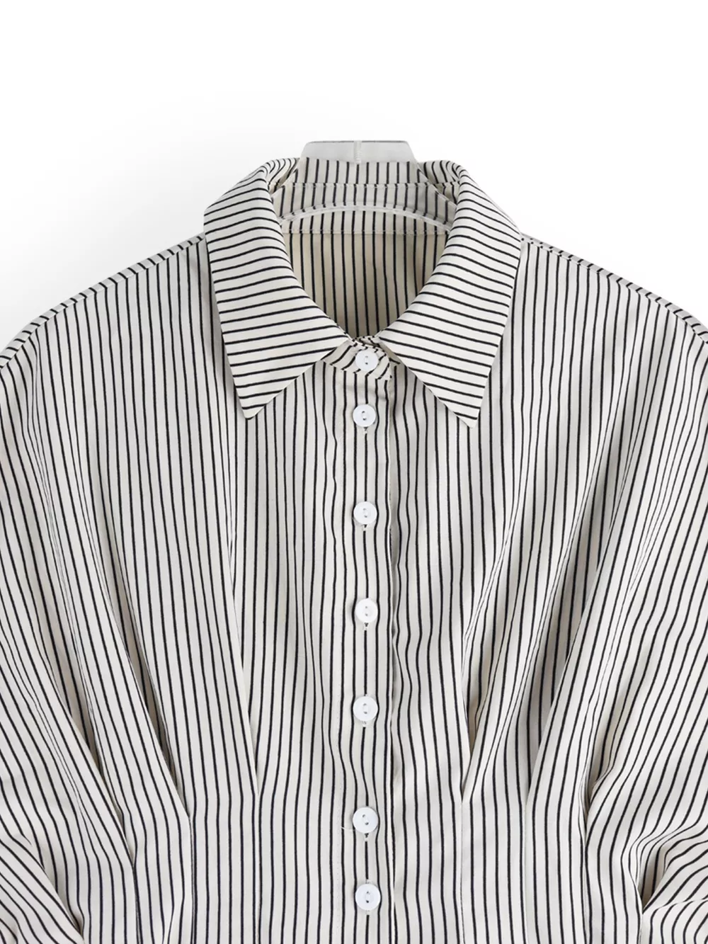 Striped Cinched Waist Shirt, image 2
