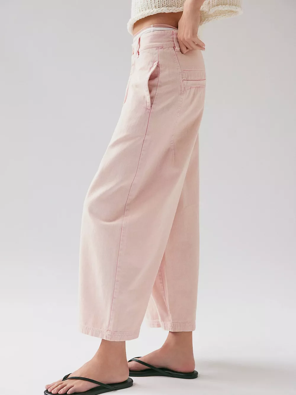 Christmas Outfit Wide-Leg Cropped Jeans, image 6