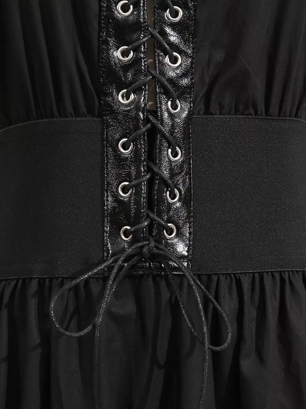 Lace-Up Corset Sleeveless Midi Dress, image 6