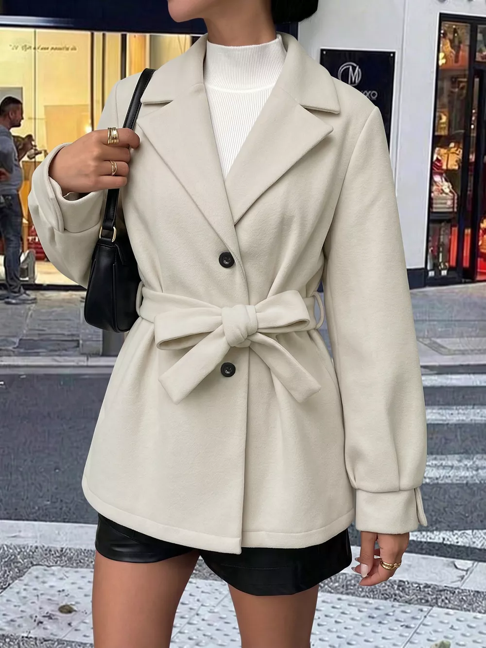 Lapel Collar Button Up Outerwear, image 2