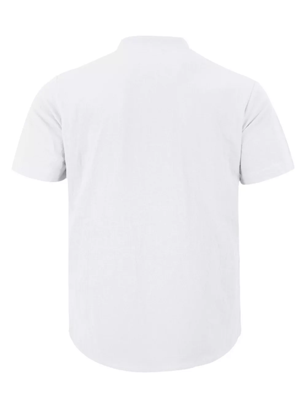 Men's Full Size Casual Linen Blend Short Sleeve Shirt Plus Size, image 12