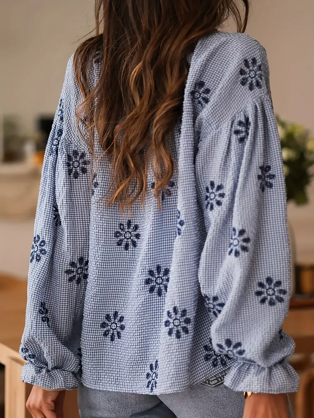 Floral Textured Button Up Shirt, image 5