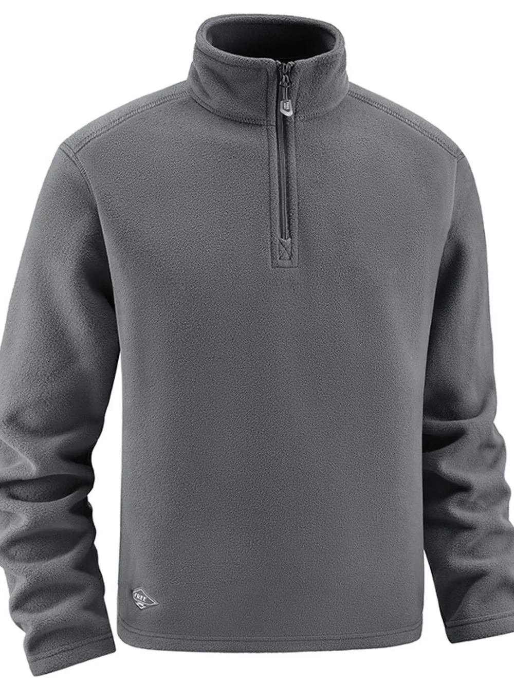Men's Plus Size Quarter Zip Long Sleeve Sweatshirt, image 2