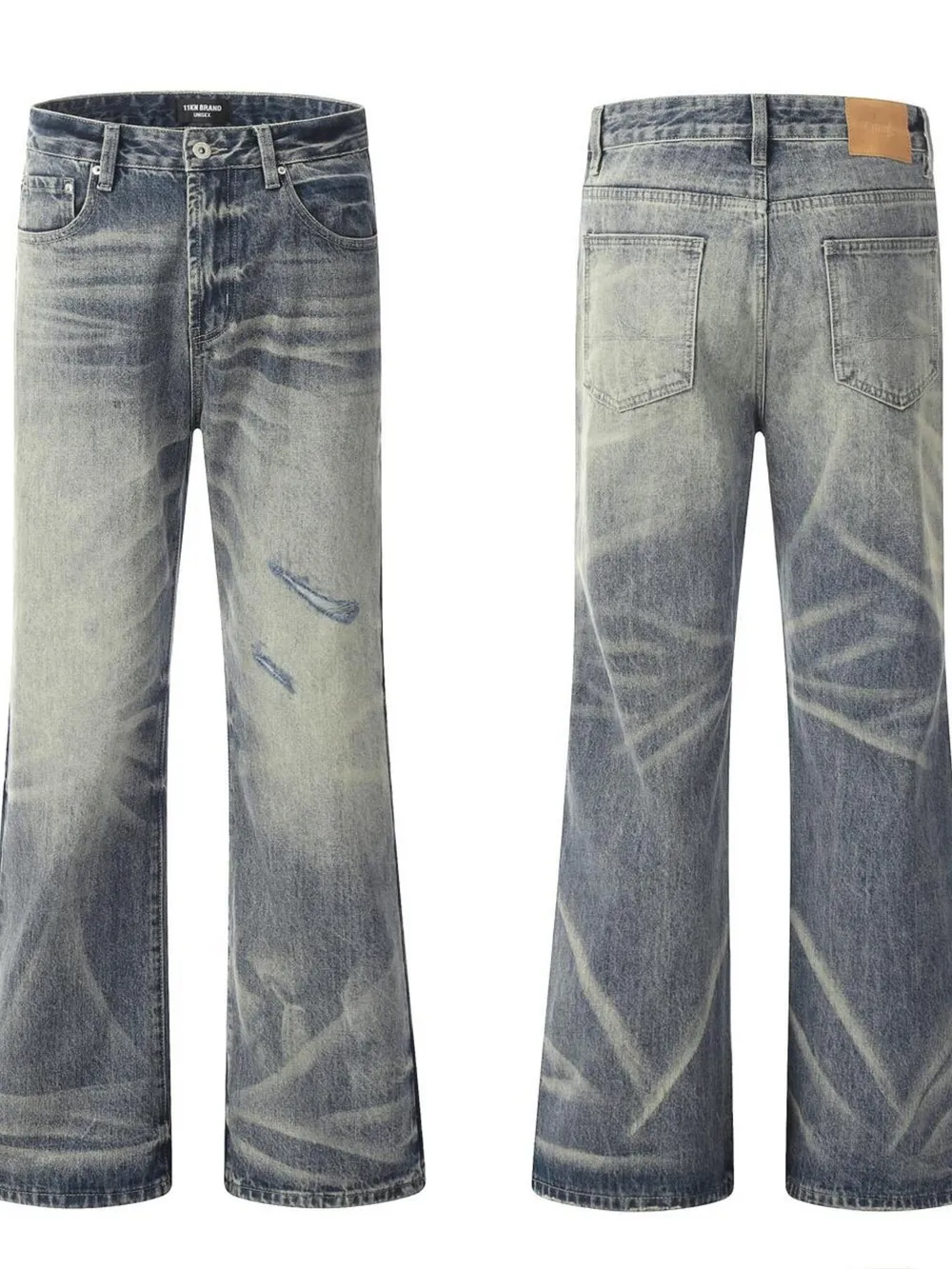 Men's Distressed Flare Jeans, image 12