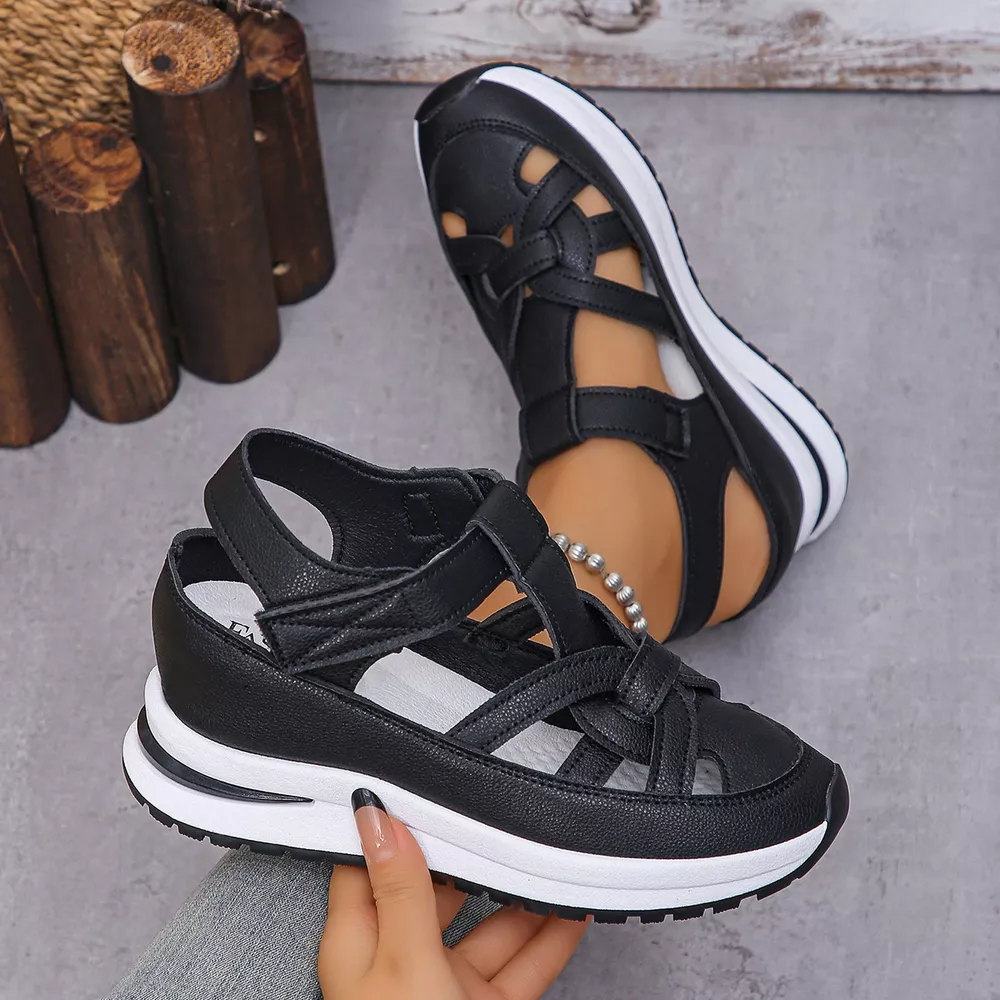 Round Toe Wedge Sandals, image 3