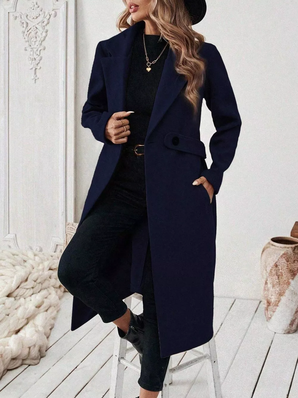 Single-Button Longline Coat, image 27