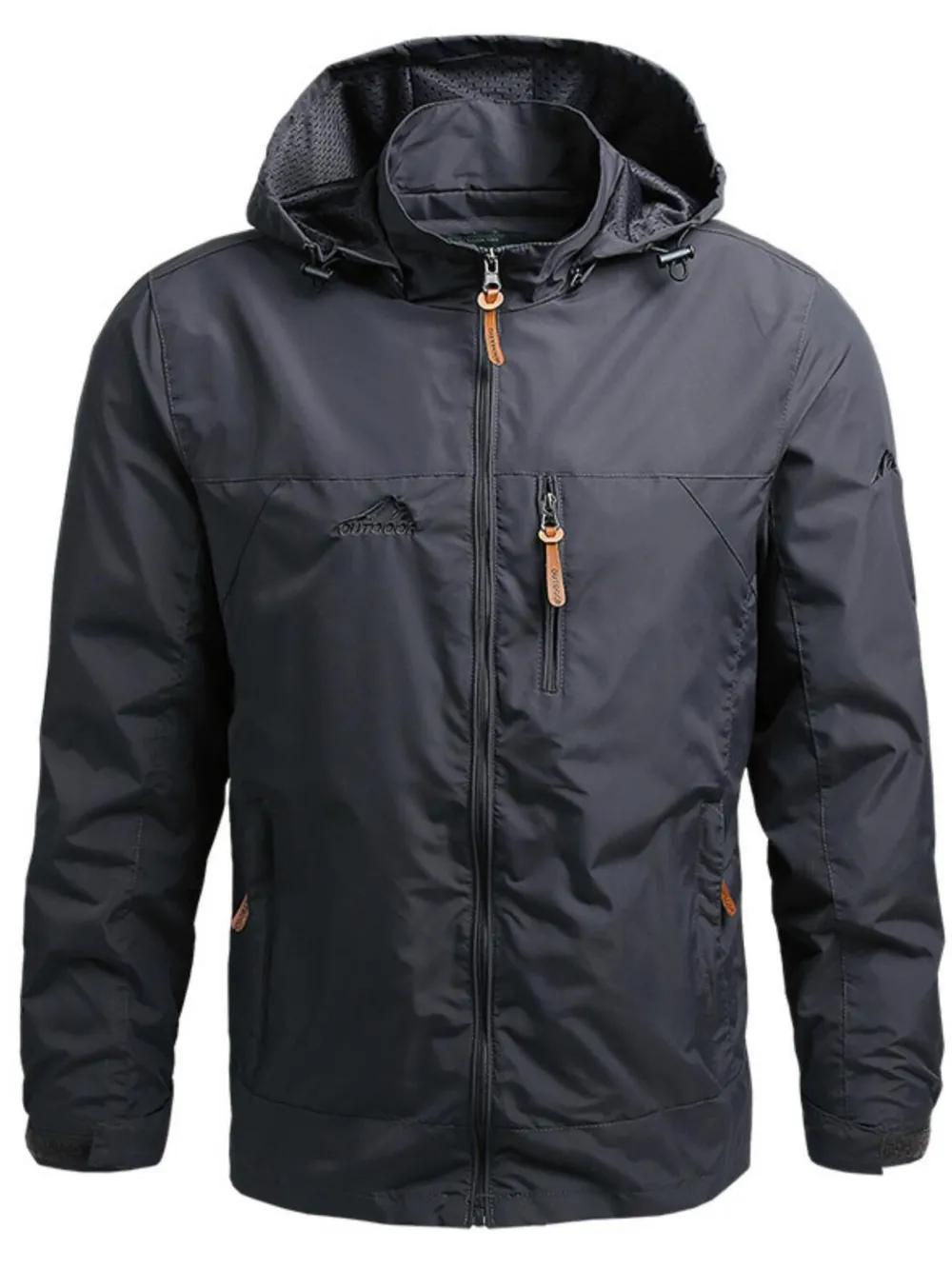 Men's Plus Size Outdoor Windproof Hooded Jacket, image 6