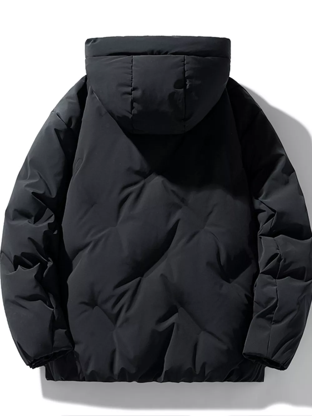 Men's Full Size Hooded Puffer Jacket with Side Pockets Plus Size, image 3