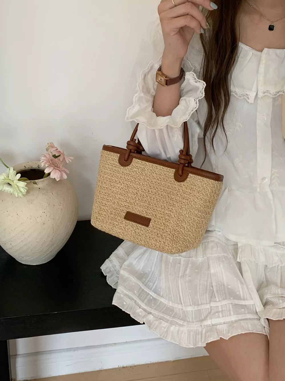 Straw Woven Crossbody Bag, image 11