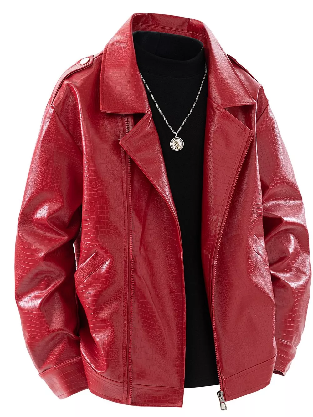 Men's Plus Size Lapel Collar Long Sleeve Outerwear, image 5