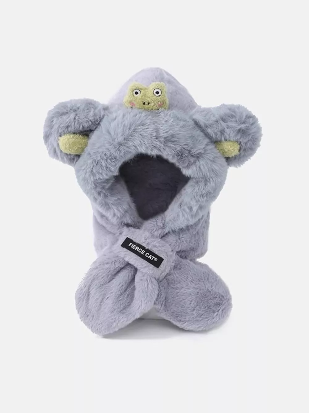 Children's Frog Plush Scarf Hat, image 7