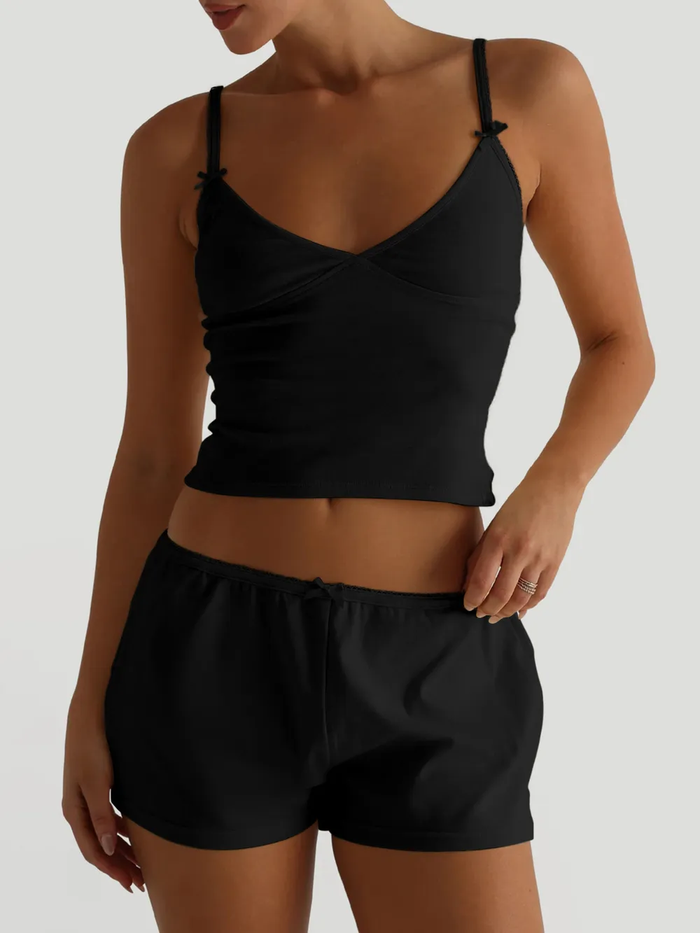 V-Neck Cami and Shorts Set, image 2