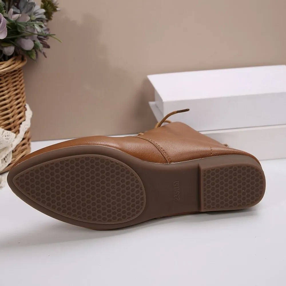 Point Toe Lace Up Boots, image 7