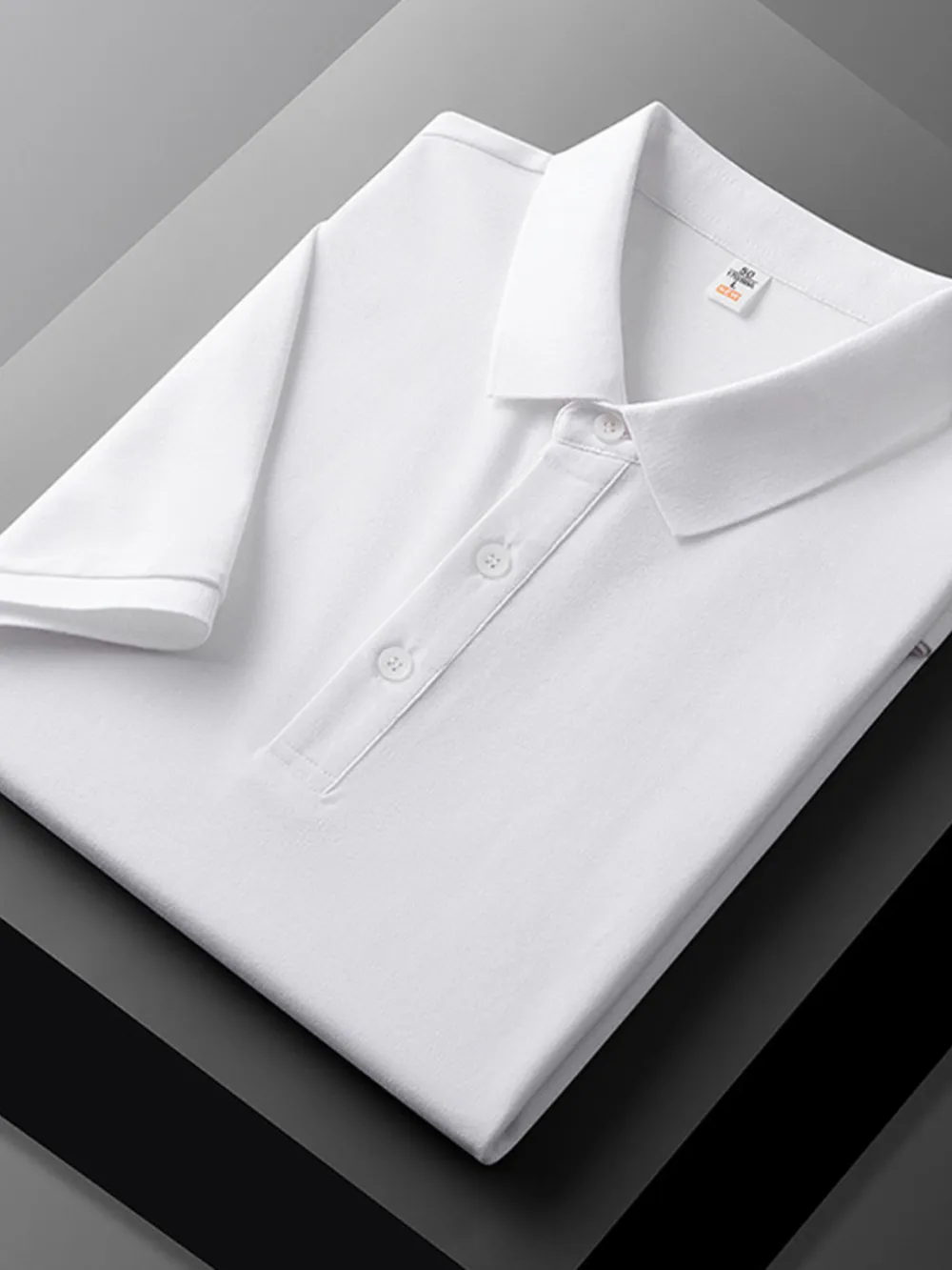 Men's Plus Size Business Casual Solid Color Polo Shirt, image 8