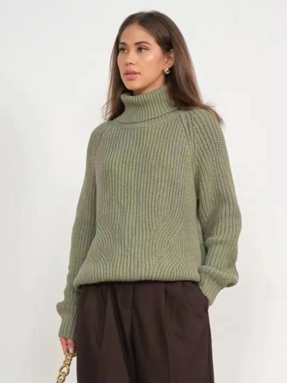 Turtleneck Long Sleeve Sweater, image 2