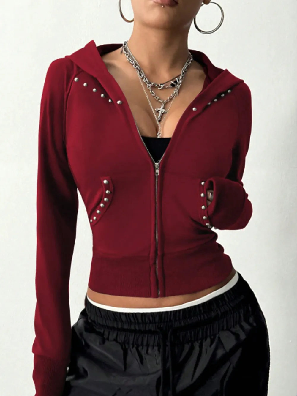 Zip-Up Long Sleeve Hoodie, image 20