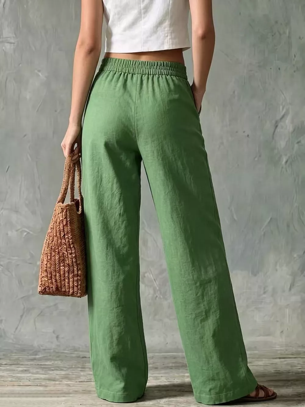 Full Size Wide Leg Pants Plus Size, image 2