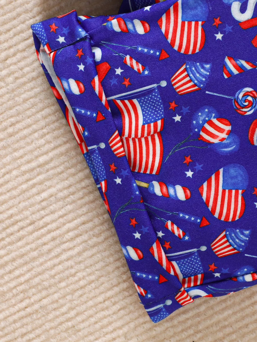 Children's Patriotic USA Flag Print Tee and Shorts Set, image 6