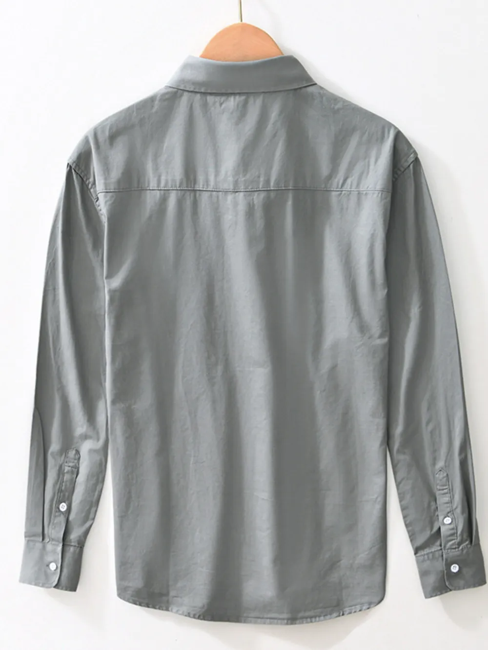 Men's Plus Size Button Up Long Sleeve Shirt, image 2