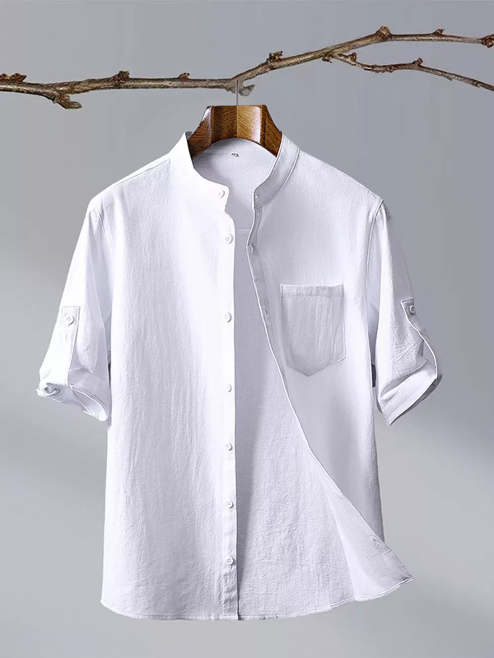 Men's Plus Size Button Up Short Sleeve Shirt, image 3
