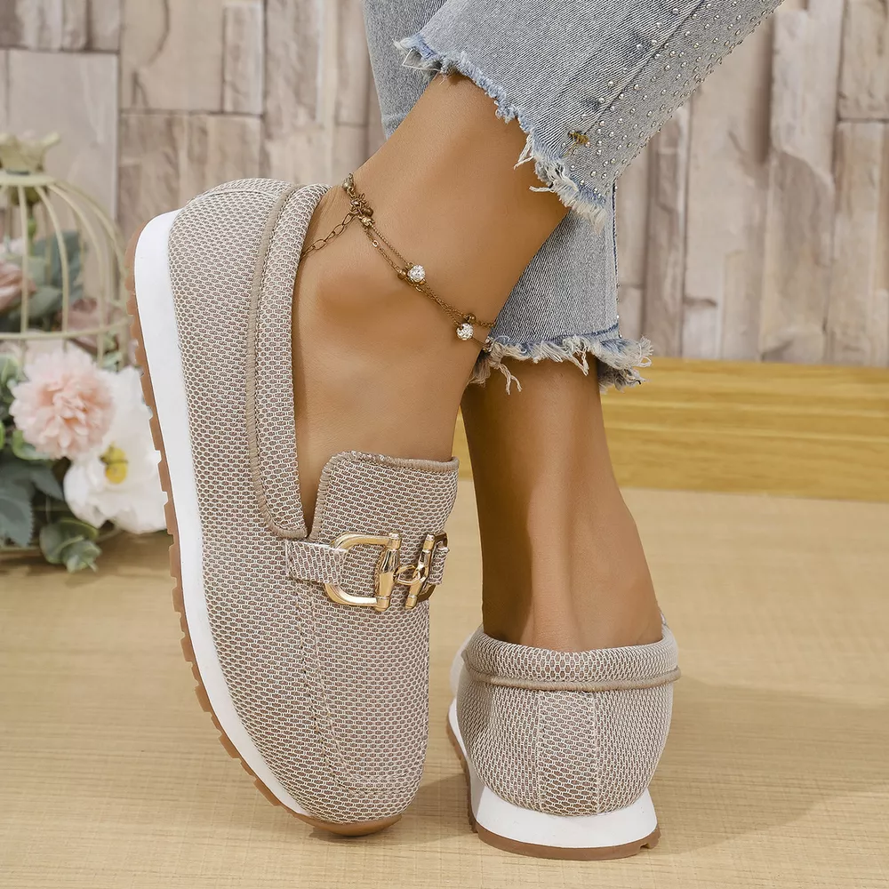 Mesh Round Toe Slip-Ons, image 3