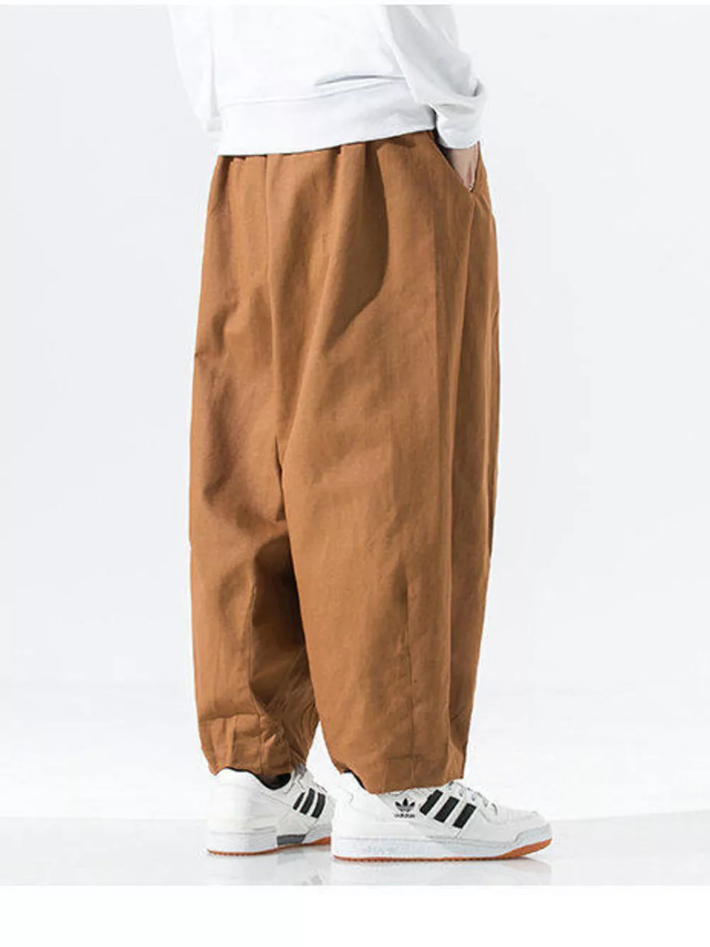 Men's Plus Size Wide Leg Casual Pants, image 5