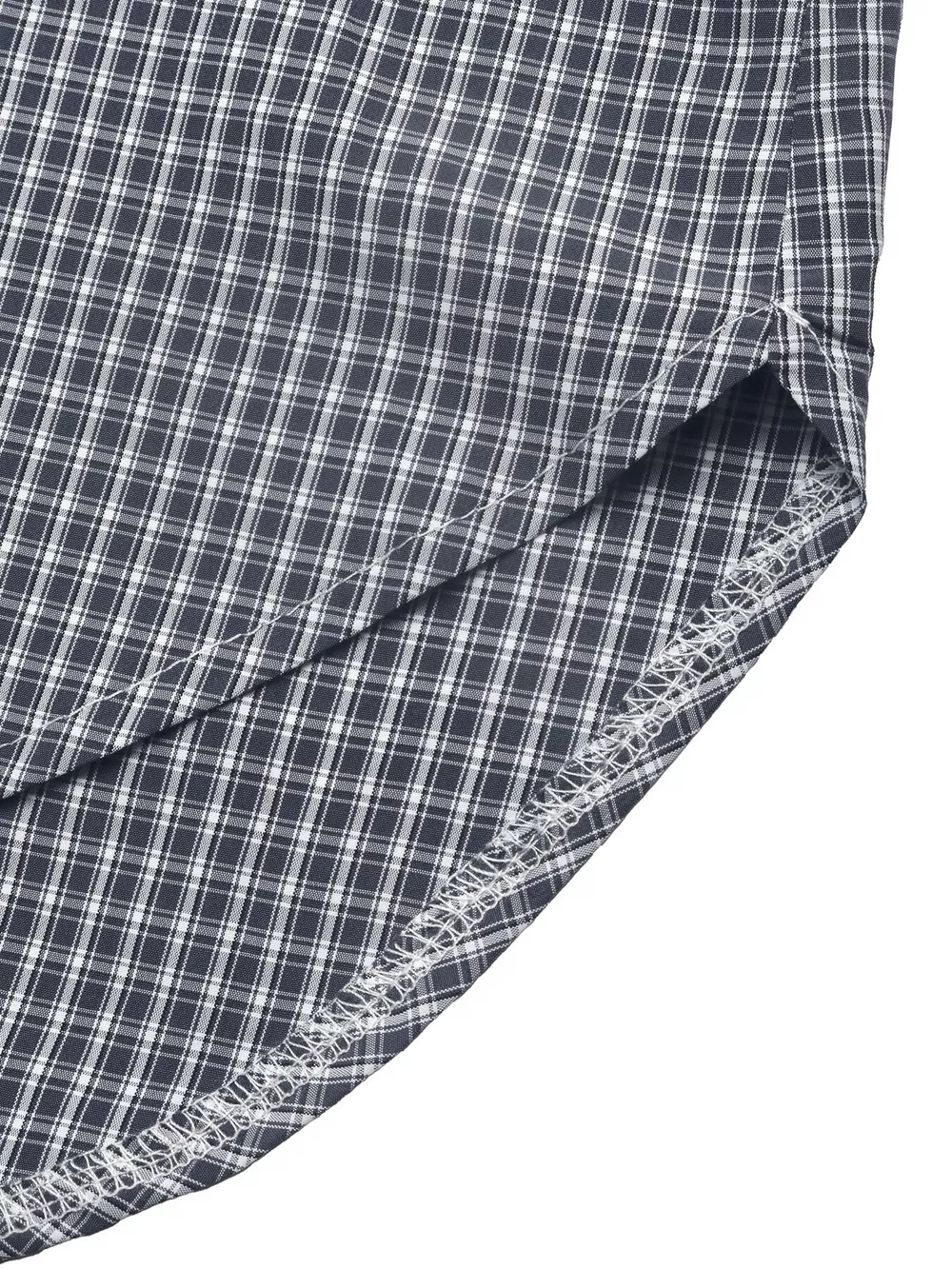 Gingham Button Up Shirt with Tie-Sleeve Detail, image 10