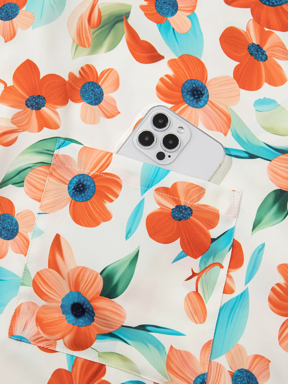 Contrast Trim Floral Split Neck Puff Short Sleeve Tiered Mini Dress, image 13