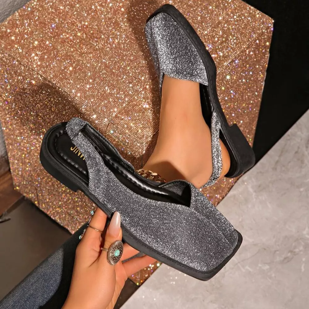 Square Toe Flats Sandals, image 13