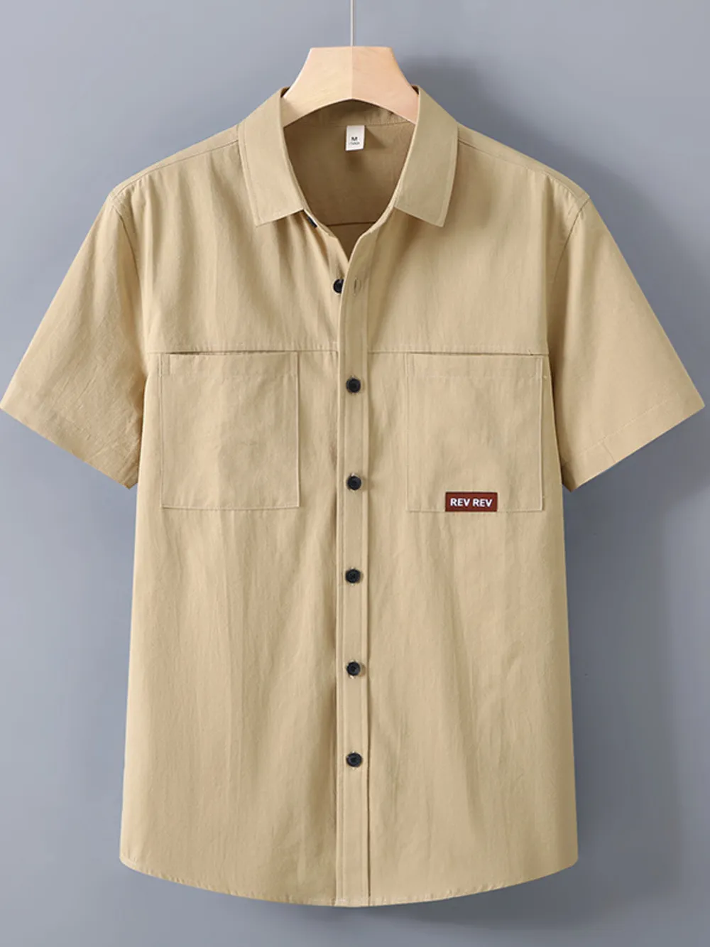 Men's Plus Size Button Up Short Sleeve Shirt, image 5