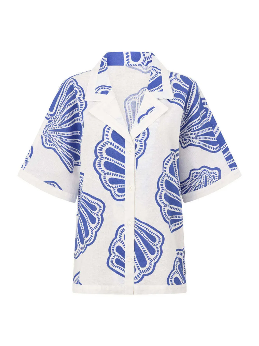 Printed Button Up Shirt and Shorts Set, image 9
