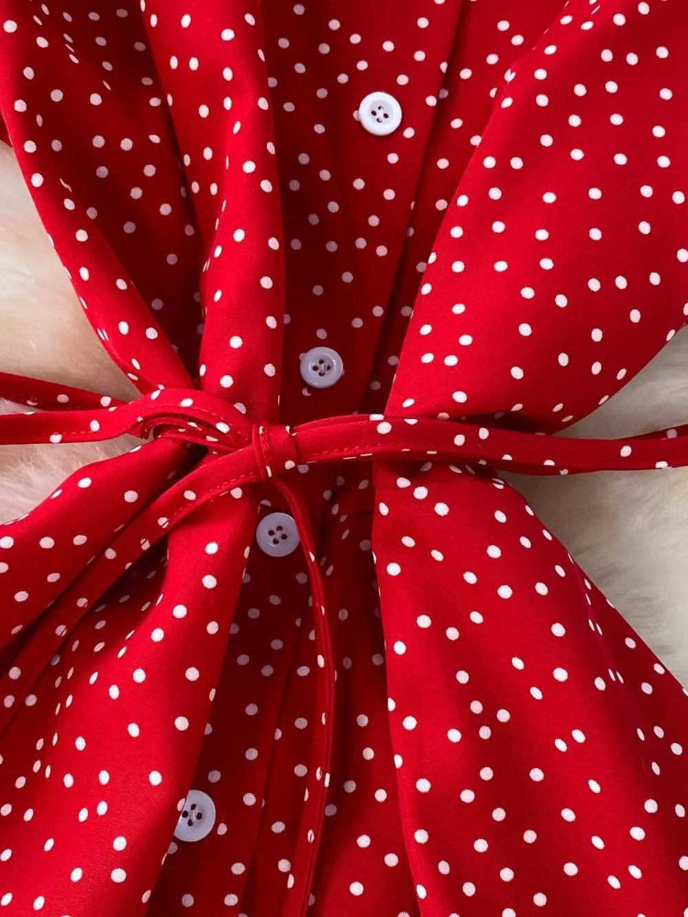 Polka Dot Button-Down Dress, image 13