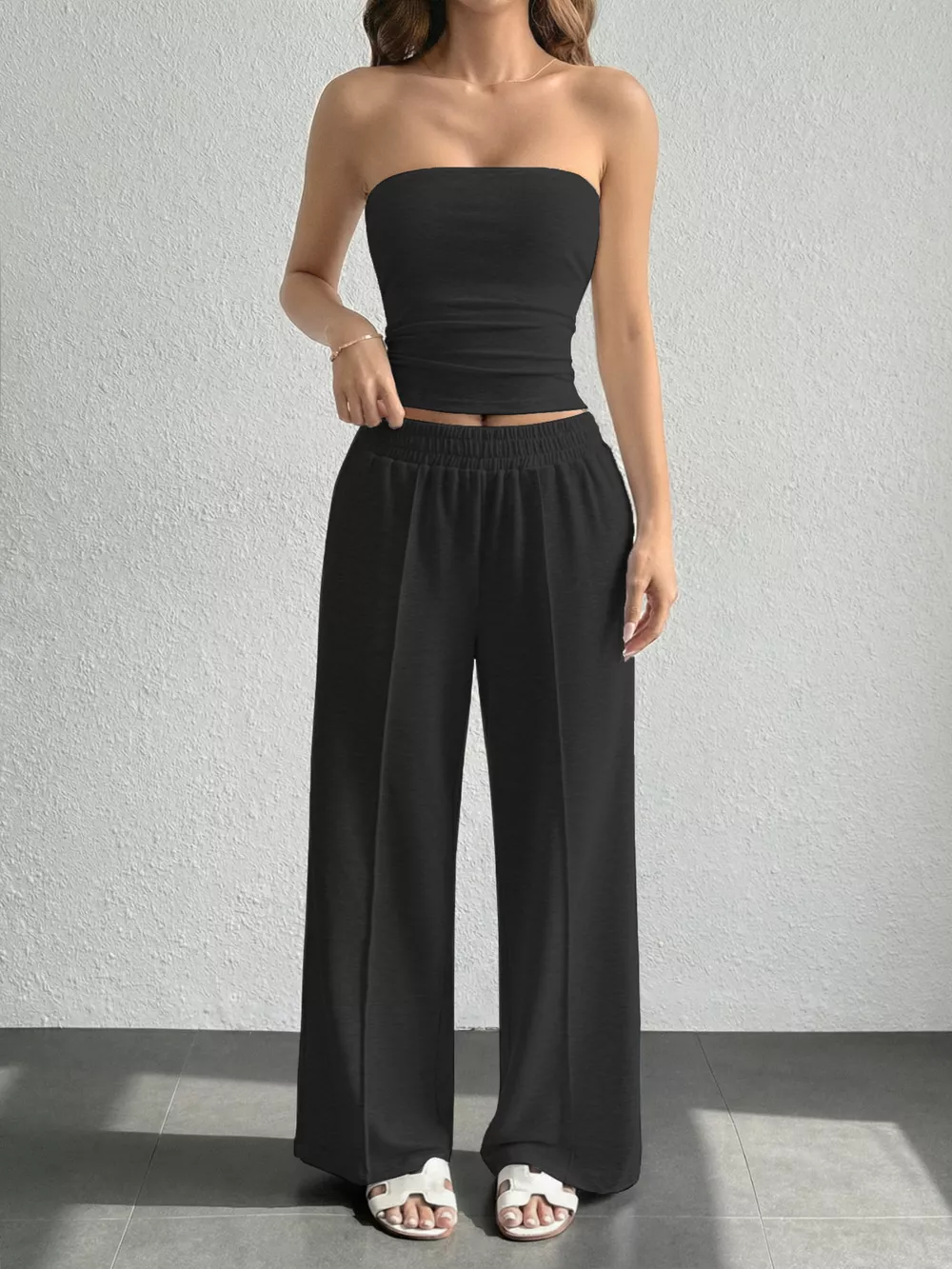 Tube Top and Wide Leg Pants Set, image 9