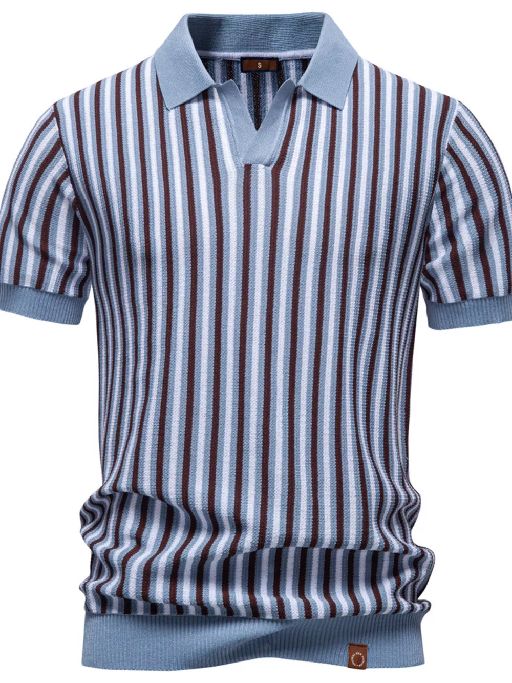 Men's Striped Short Sleeve Polo