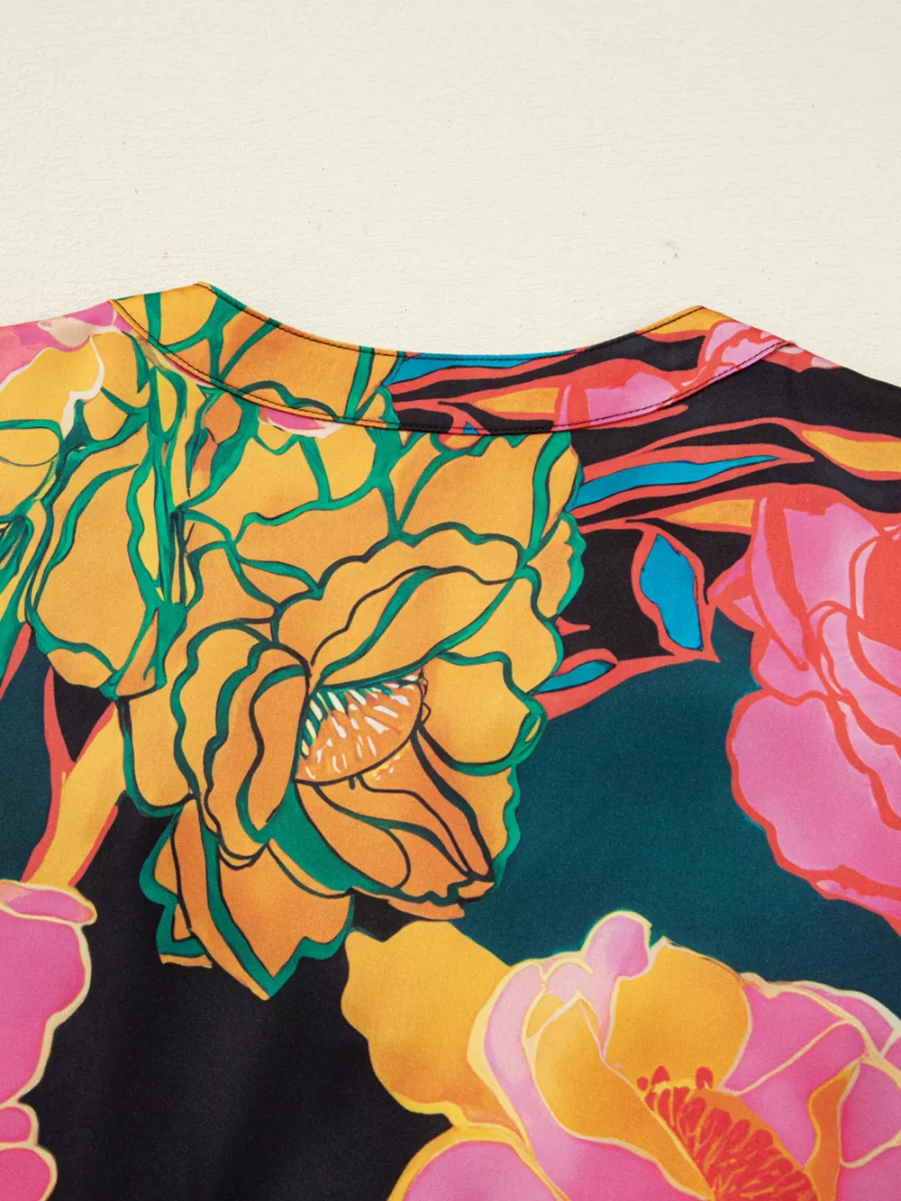 Floral Print Smocked Cuffs Puff Sleeve Blouse, image 7