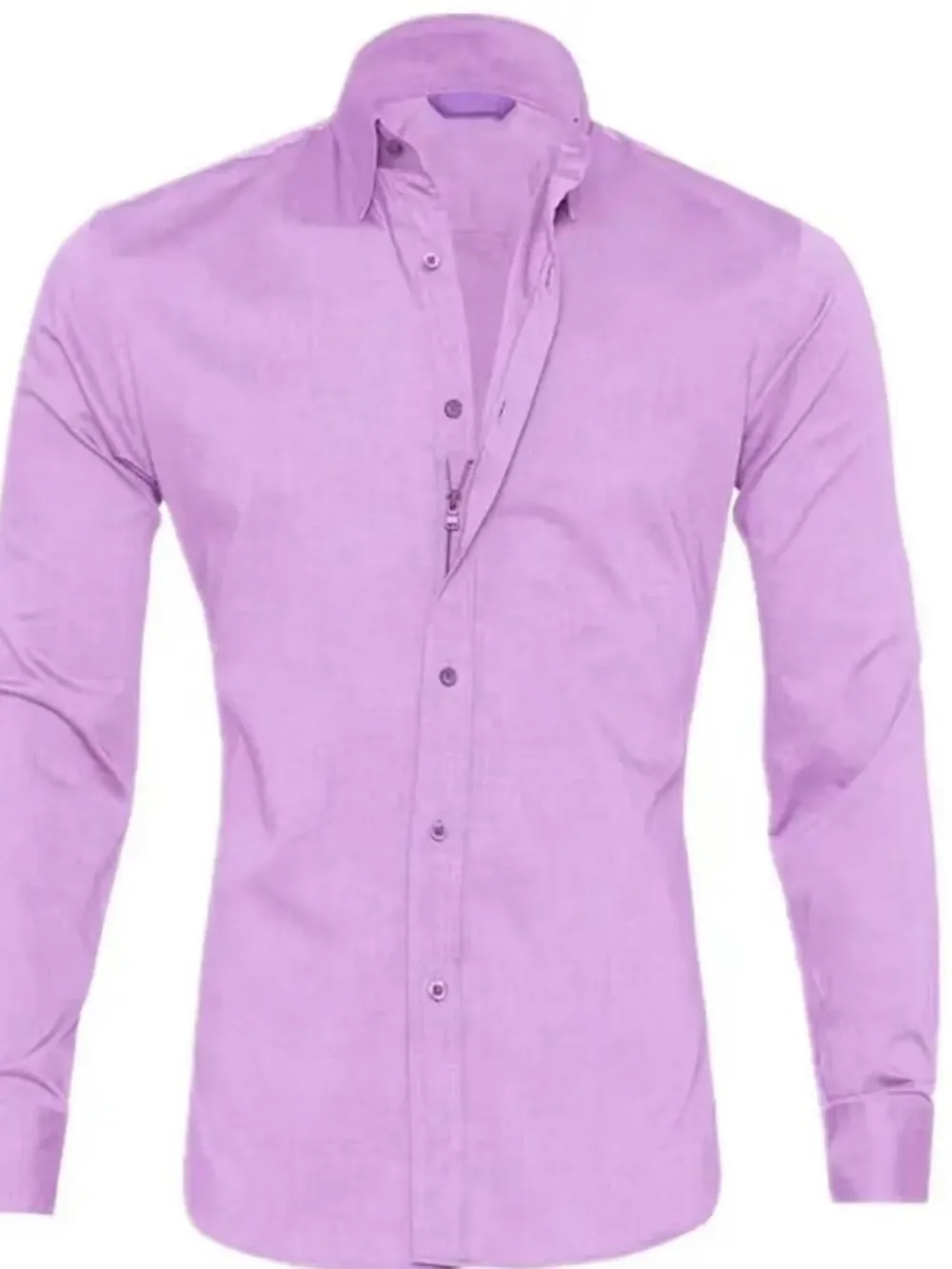 Men's Full Size Classic Button-Down Long Sleeve Business Shirt Plus Size, image 3