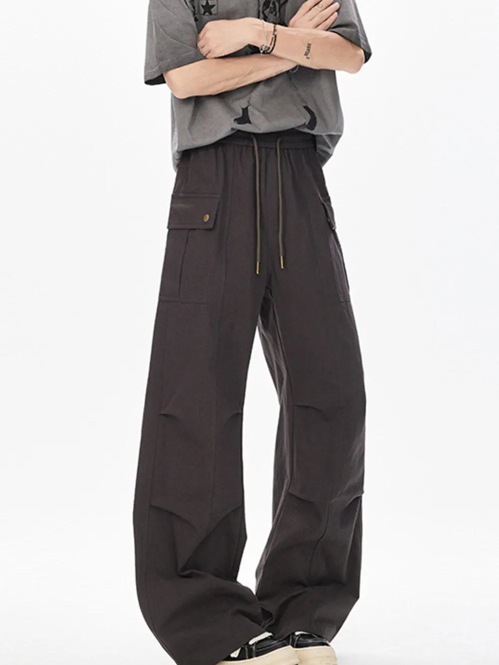 Men's Drawstring Cargo Pants, image 3
