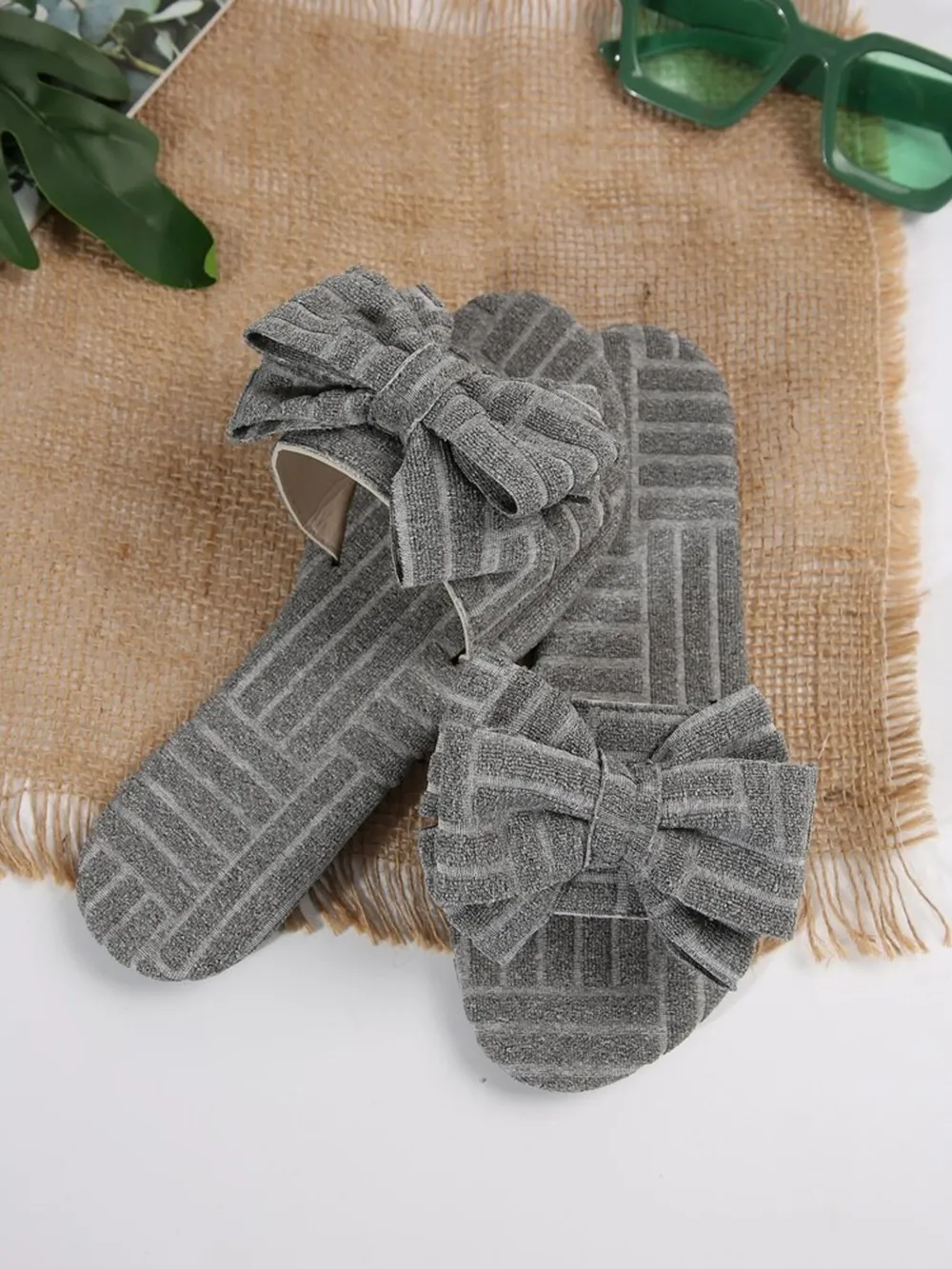 Bow Knot Open Toe Slippers, image 5