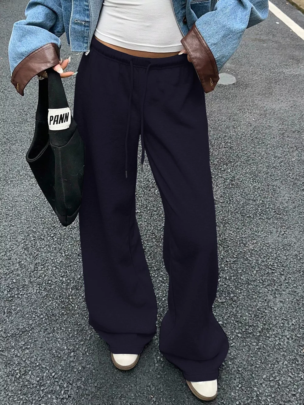 Wide Leg Drawstring Sweatpants, image 11