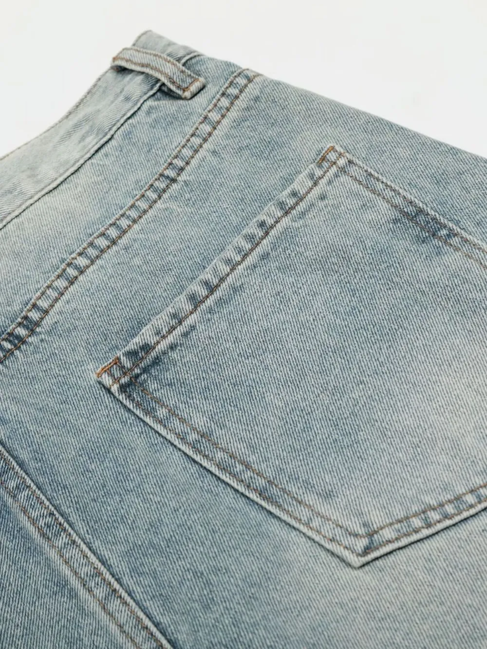 Men's Washed Distressed Curved Jeans, image 6