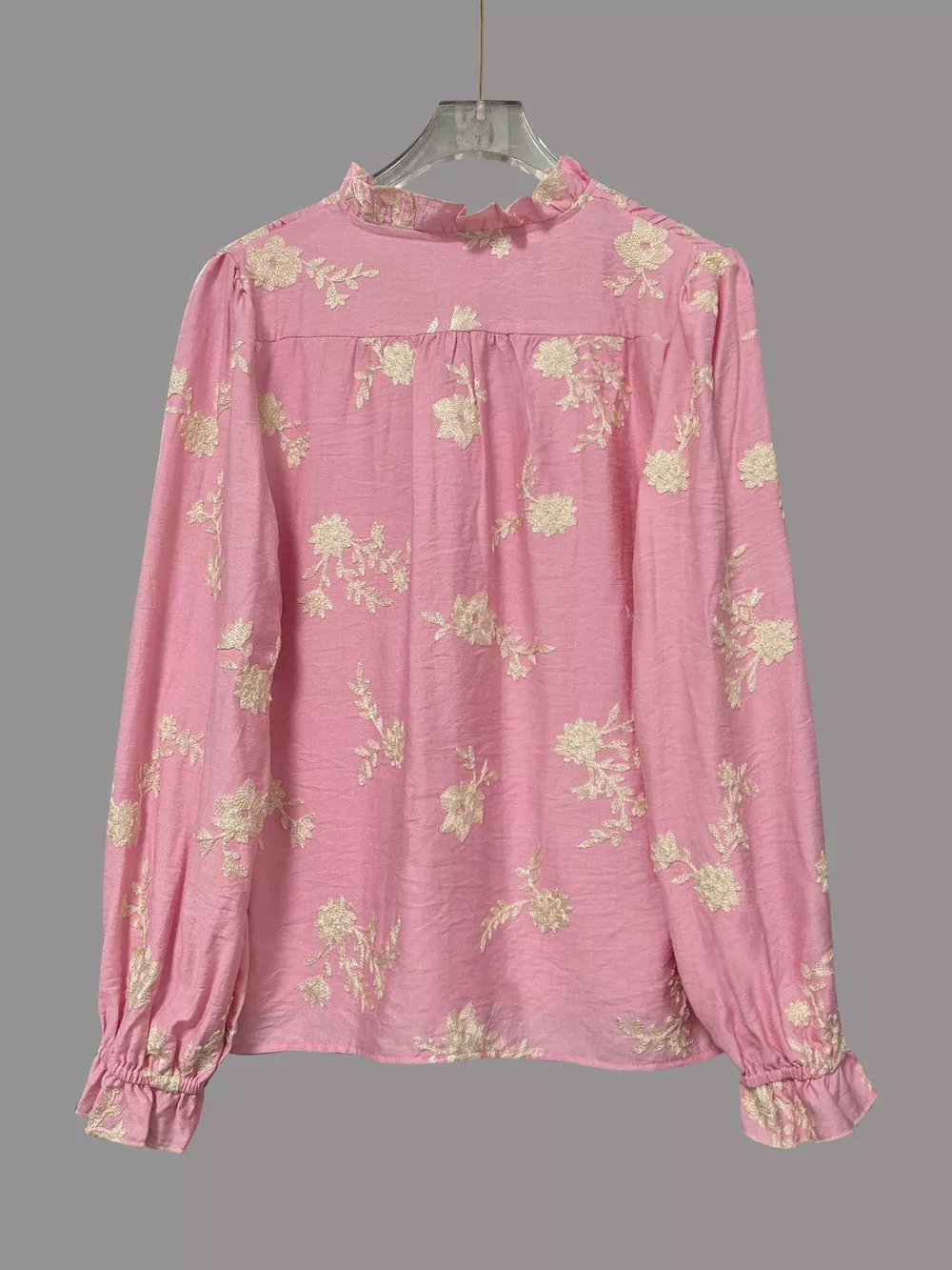 Floral Embroidered Long Sleeve Shirt, image 6