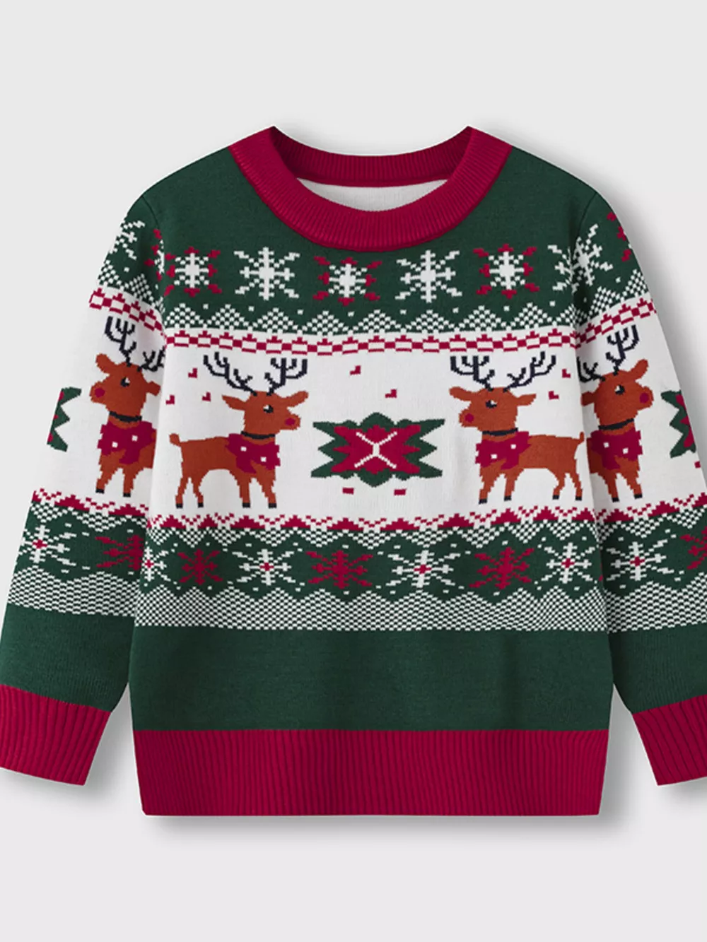Children's Christmas Tree Round Neck Sweater, image 25