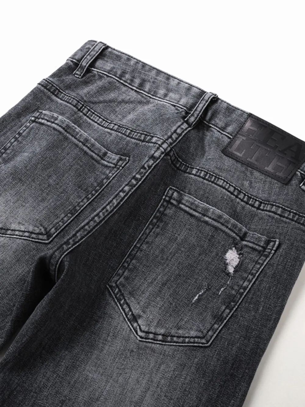 Men's Distressed Slim Fit Ripped Jeans, image 10