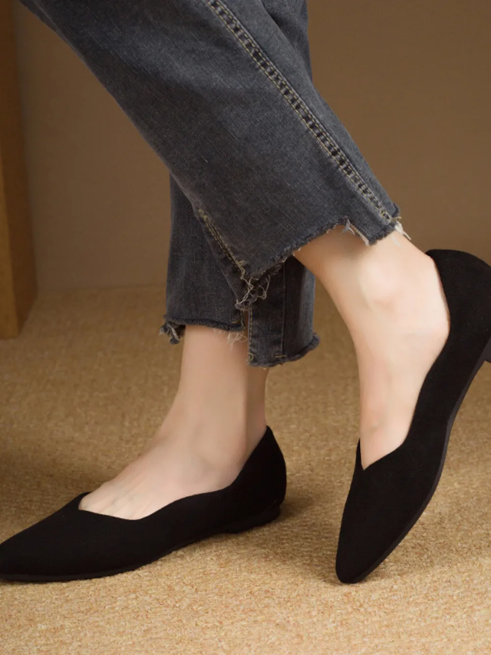 Solid Color Point Toe Slip-Ons, image 4